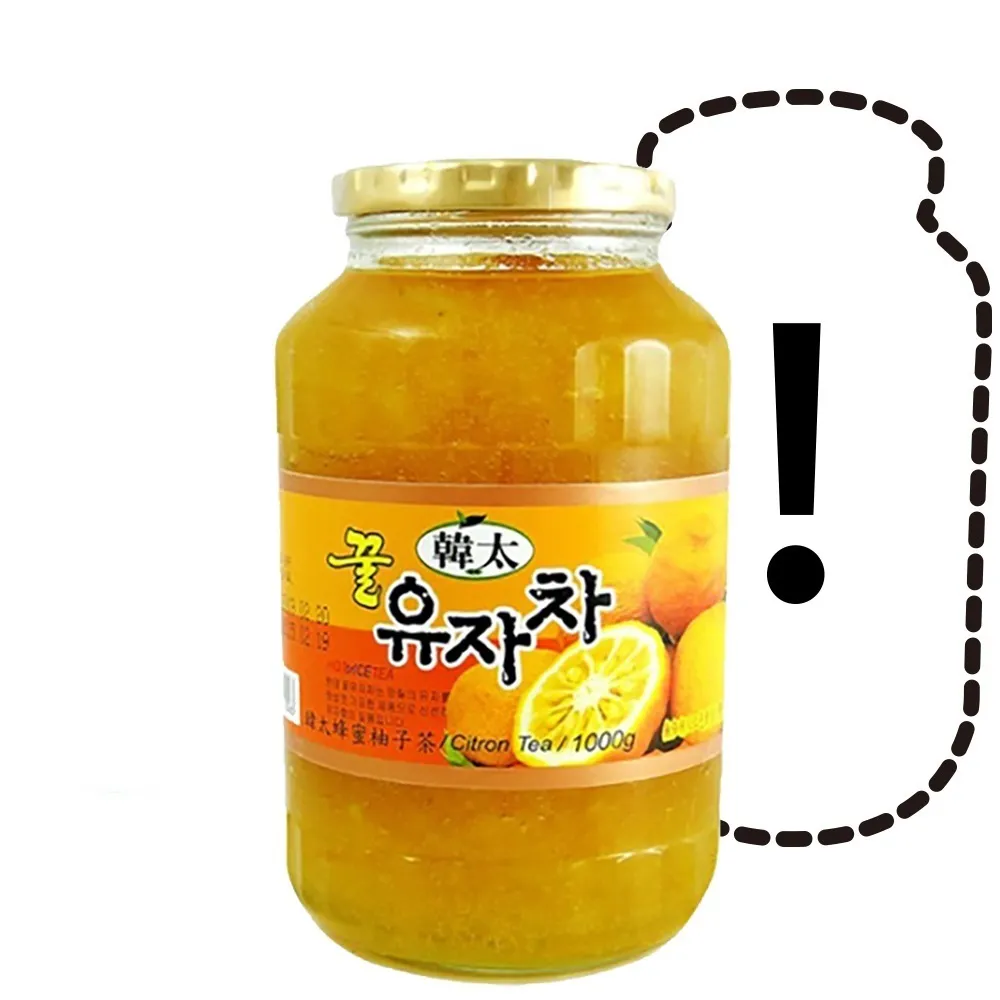 【韓太】蜂蜜風味柚子茶1KG x2罐任選(本島免運費)
