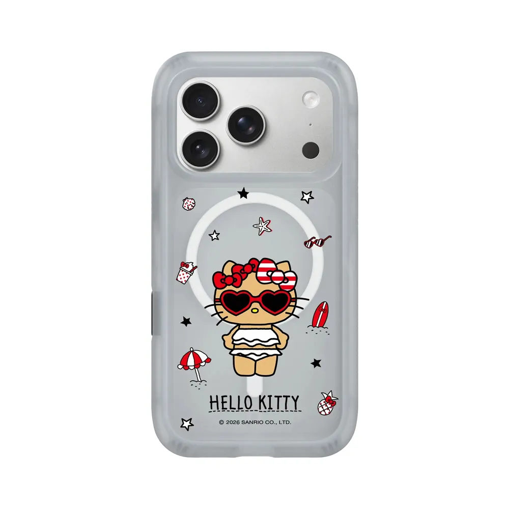 【RHINOSHIELD 犀牛盾】iPhone 18/17/16/15系列 AirX 氣墊磁吸防摔手機殼/愛心墨鏡(Hello Kitty)