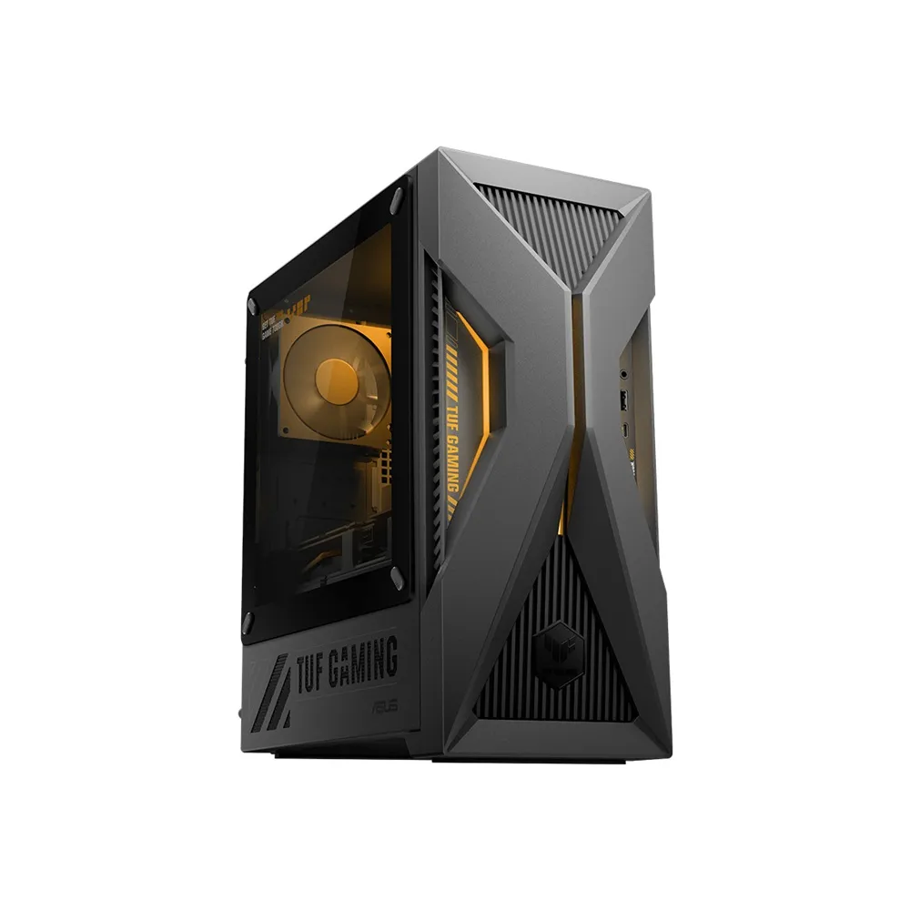 【ASUS 華碩】R7 八核 RX9060XT 電競電腦(Ryzen 7-260/16G/1TB SSD/W11/500W/H-TM500MH-0R7260130W6A/透側)