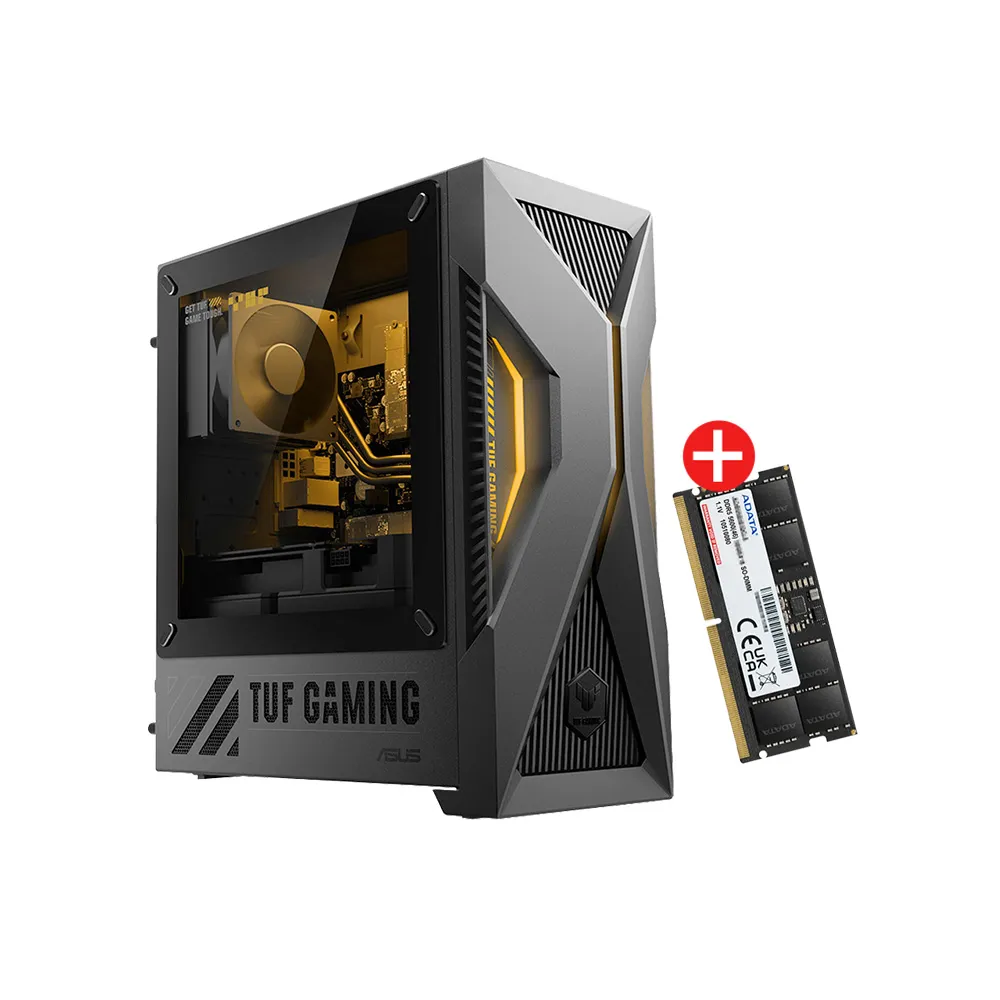 【ASUS 華碩】升級32G★R7 八核 RX9060XT-16G電競電腦(Ryzen 7-260/16G/1TB SSD/W11/H-TM500MH)＊需自行組