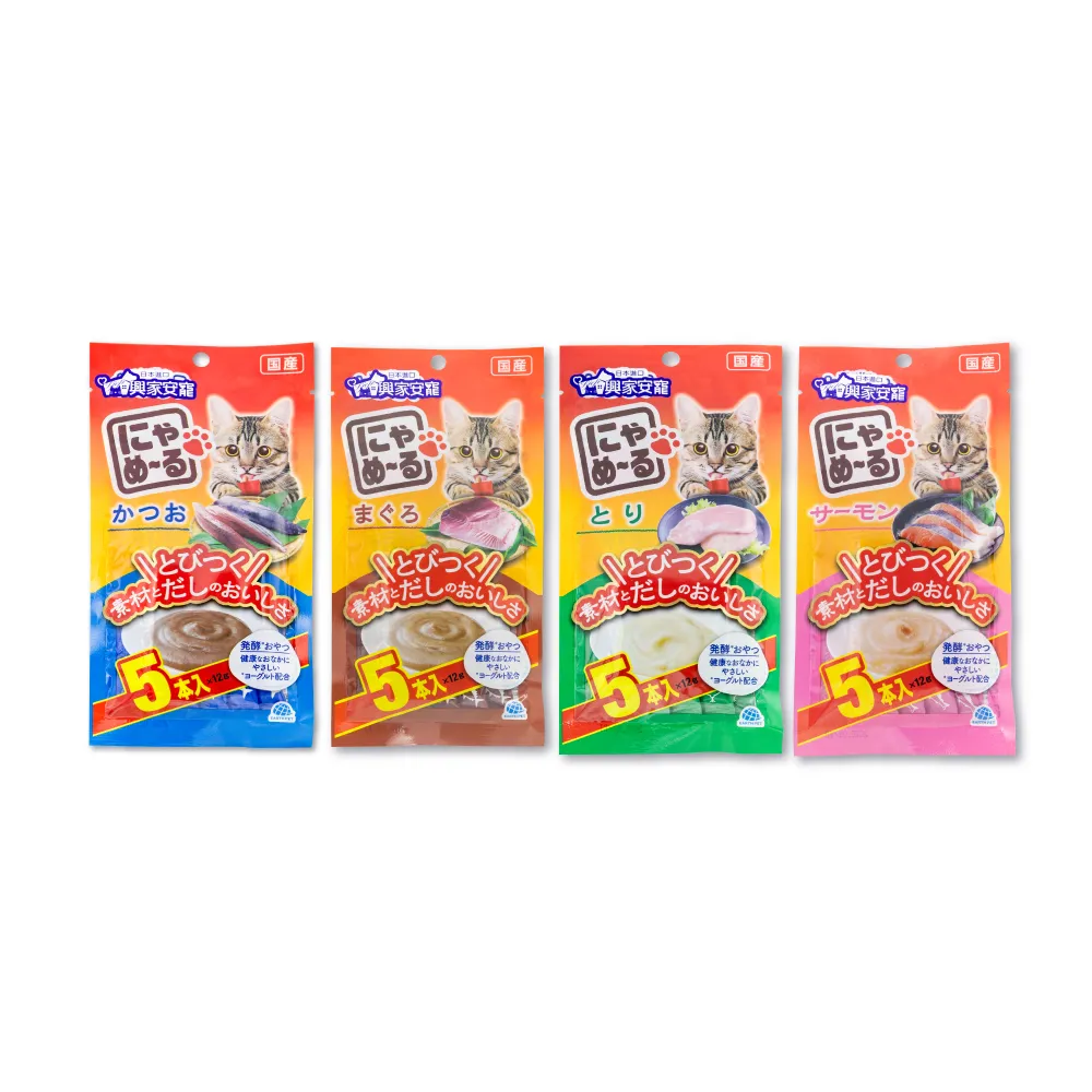 【興家安寵】喵嚕貓用肉泥條 12g*5入(貓零食/貓條/寵物點心/狗零食)