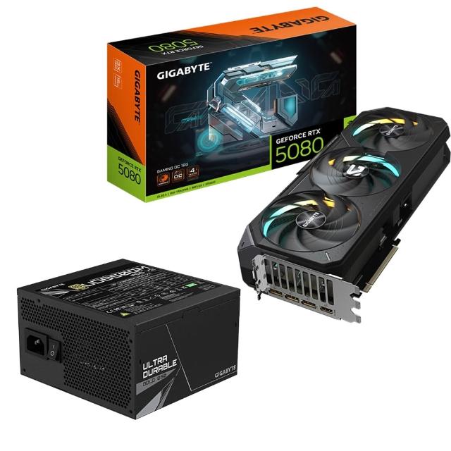 【技嘉】顯卡+電源組★GeForce RTX 5080 GAMING OC 16G 顯示卡+技嘉UD850GM PG5 V2 850W金牌電源