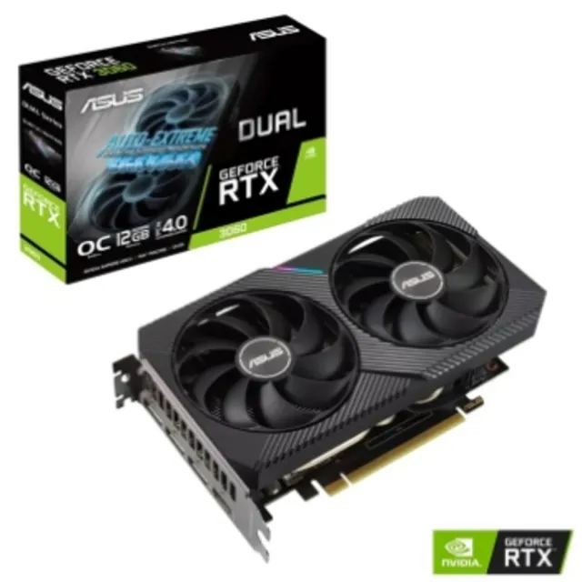 【華碩】超值組★Dual GeForce RTX3060 V2-OC-12GB 顯示卡+360 ARGB水冷+AP201機殼黑