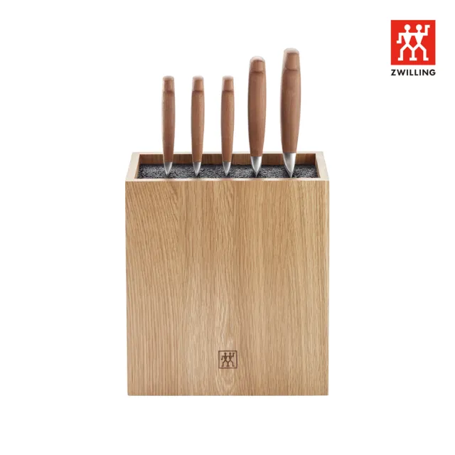 【ZWILLING 德國雙人】FOUR STAR 50週年紀念款 磁吸式木製刀座6件組(德國雙人牌集團官方直營)
