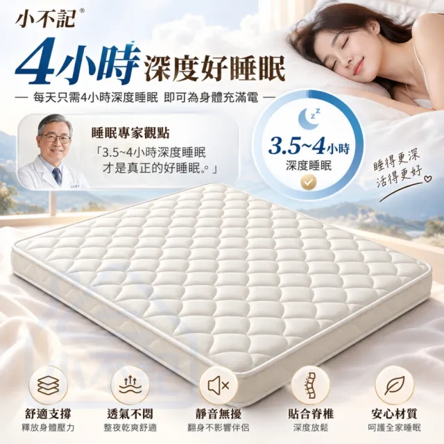 【小不記】8cm厚度 3.5尺加大單人床墊 記憶棉床墊 獨立筒床墊 睡墊 柔軟舒適 租屋宿舍床墊 學生床墊
