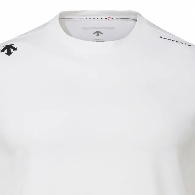 【DESCENTE】迪桑特 女士 基本款透氣速乾短袖T恤 白色/黑色 SR323TTS70