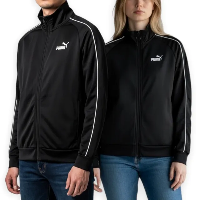 【PUMA】中性男女可穿 經典小標 透氣裡布 立領外套 夾克