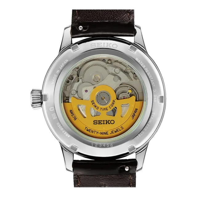 【SEIKO 精工】Presage動力儲存設計機械錶  禮物  手錶(4R57-00E0U/SSA459J1)