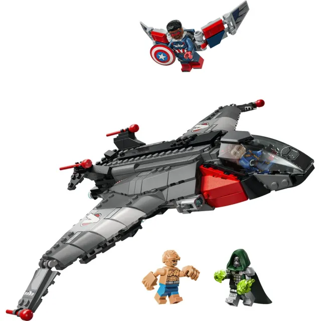 【LEGO 樂高】漫威超級英雄系列 76347 《復仇者聯盟：末日崛起》昆式戰機(漫威 戰機模型 禮物 玩具)
