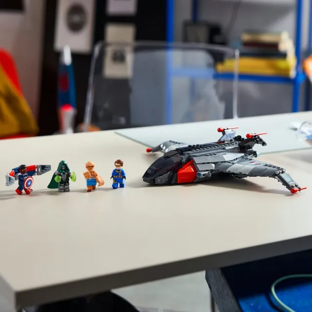 【LEGO 樂高】漫威超級英雄系列 76347 《復仇者聯盟：末日崛起》昆式戰機(漫威 戰機模型 禮物 玩具)