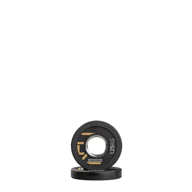 【BYZOOM FITNESS】power series 橡膠重量槓片-黑1.25kg（2入）奧林匹克包膠槓片