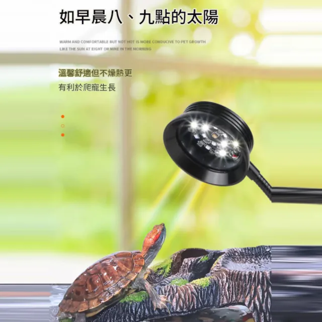 【IPSKY】可定時烏龜曬背燈 UVB爬寵飼養缸照明燈 全光譜爬蟲專用太陽燈 夾燈軟管可調角度 陸龜水龜補鈣
