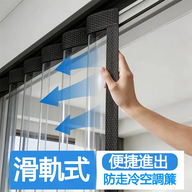 恰好家居 新款滑軌隱形空調門簾 90*200公分 雙鈕磁吸 遮擋簾 隔熱簾 簾子 黨風簾 磁吸簾 預購15天