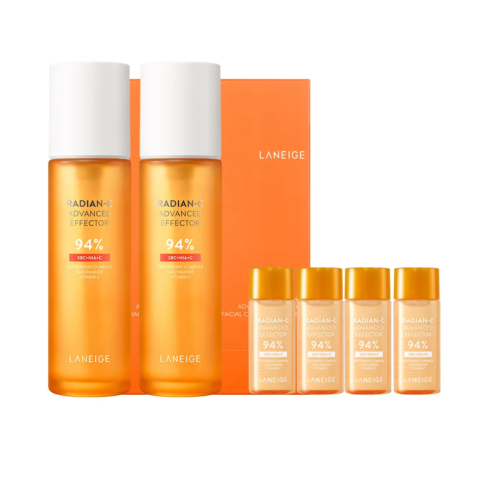 【LANEIGE 蘭芝】官方直營 維他命C淨膚煥顏精露150ml 雙入組(蘭芝 美白化妝水 保養 去角質)
