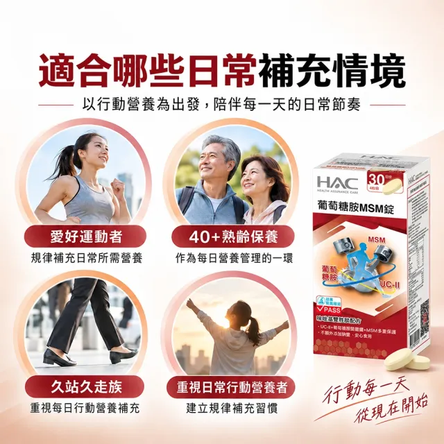 【永信藥品】葡萄糖胺MSM錠(每瓶120錠/美國MSM/ UC-II/UC2 /小分子咪唑胜肽 /鳳梨酵素/膠原蛋白/多重複方)