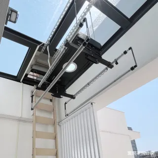 【CAESAR 凱撒衛浴】標準實用款 曜石黑電動曬衣機 RC009A-B(含基本安裝 / 遙控升降 / 四桿伸縮)