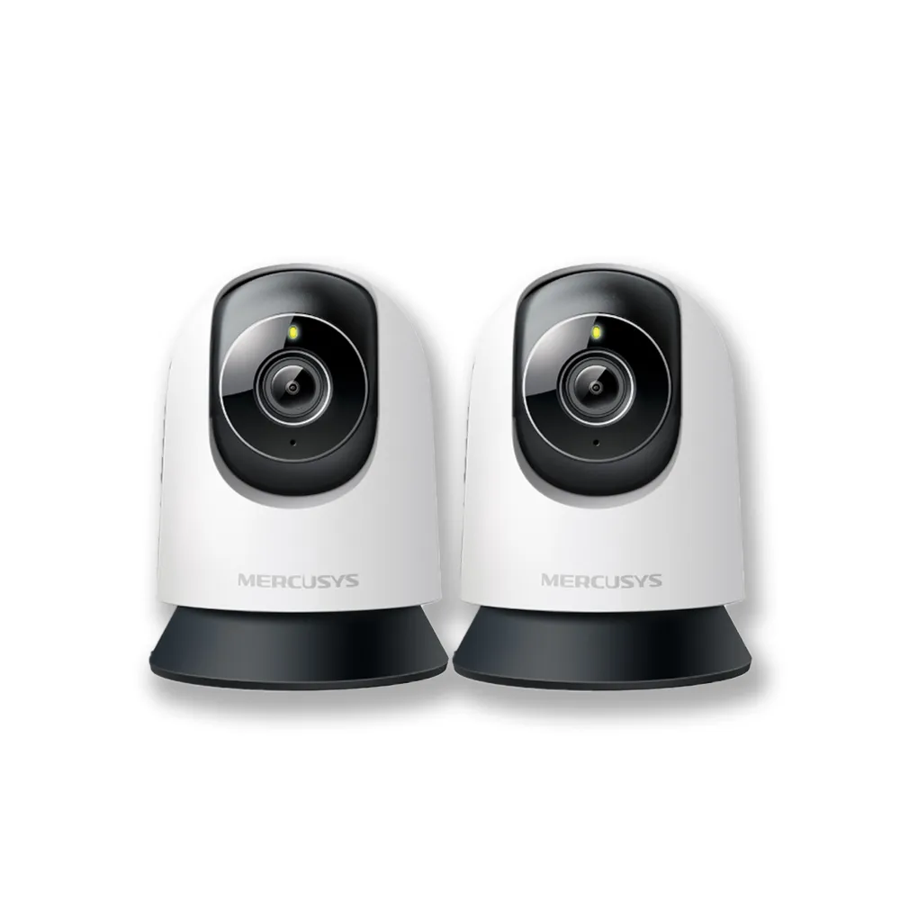 2入組【Mercusys 水星】MC230 3K5MP室內可旋轉 Wi-Fi監視器 攝影機(智慧偵測/雙向語音/全彩夜視)