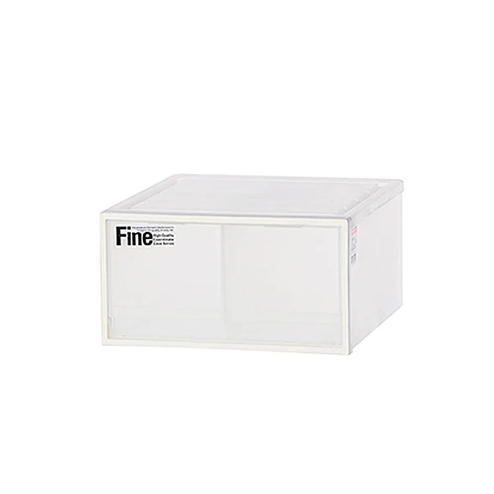 【KEYWAY 聯府】面寬40cm Fine雙抽屜整理箱20L-4入(雙抽x4 抽屜式 塑膠收納箱 衣物置物 CK72)