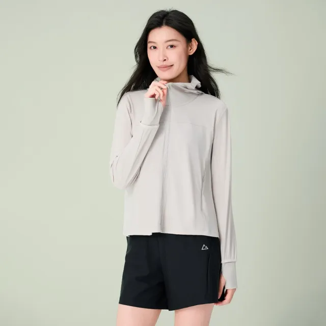 【GIORDANO 佐丹奴】女裝涼感抗UV連帽防曬外套 G-motion Anti-UV系列(15 銀雪灰)