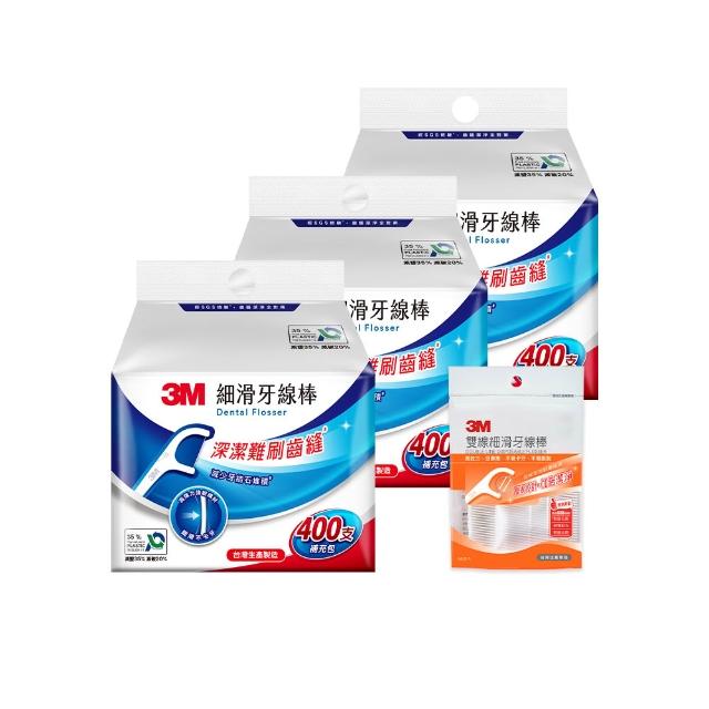 【3M】細滑牙線棒補充包1200支_ECO包裝