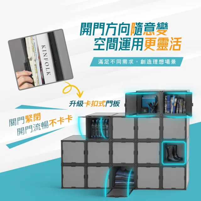 【FL 生活+】8入組 第二代超耐重快裝式系統組合收納櫃 無限延伸 SGS檢驗 歐盟E0級板材(組合櫃 電視櫃)