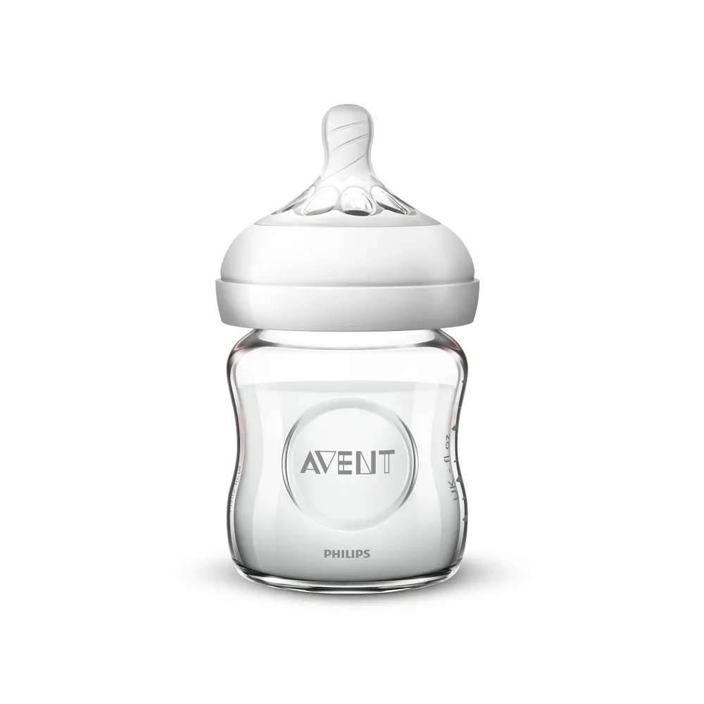 【PHILIPS AVENT】飛利浦新安怡 寬口防脹氣親乳感玻璃奶瓶240ml 奶嘴0月+(SCF673/13)