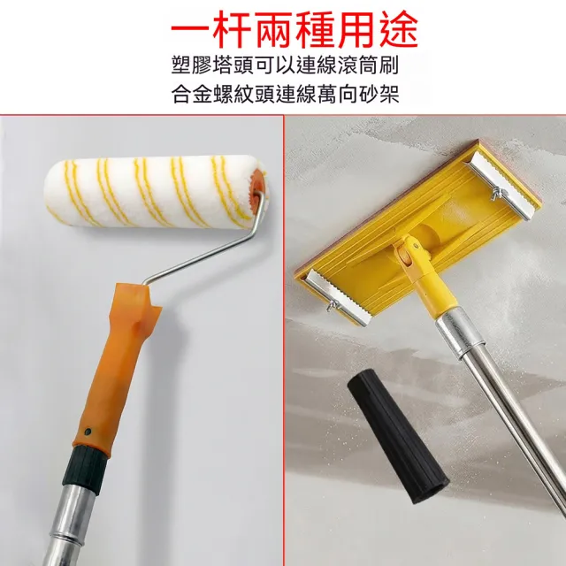 YISO易搜 滾筒刷 油漆刷 刷牆工具 牆面打磨 雙接頭設計 安裝簡易(可拆卸/吸附均勻/通用接口)