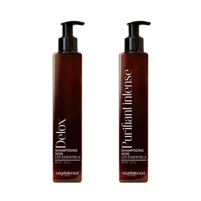 【VEGETALEMENT PROVENCE】清爽淨化雙效洗髮組 輕盈排污+深層控油(250 ml*2)