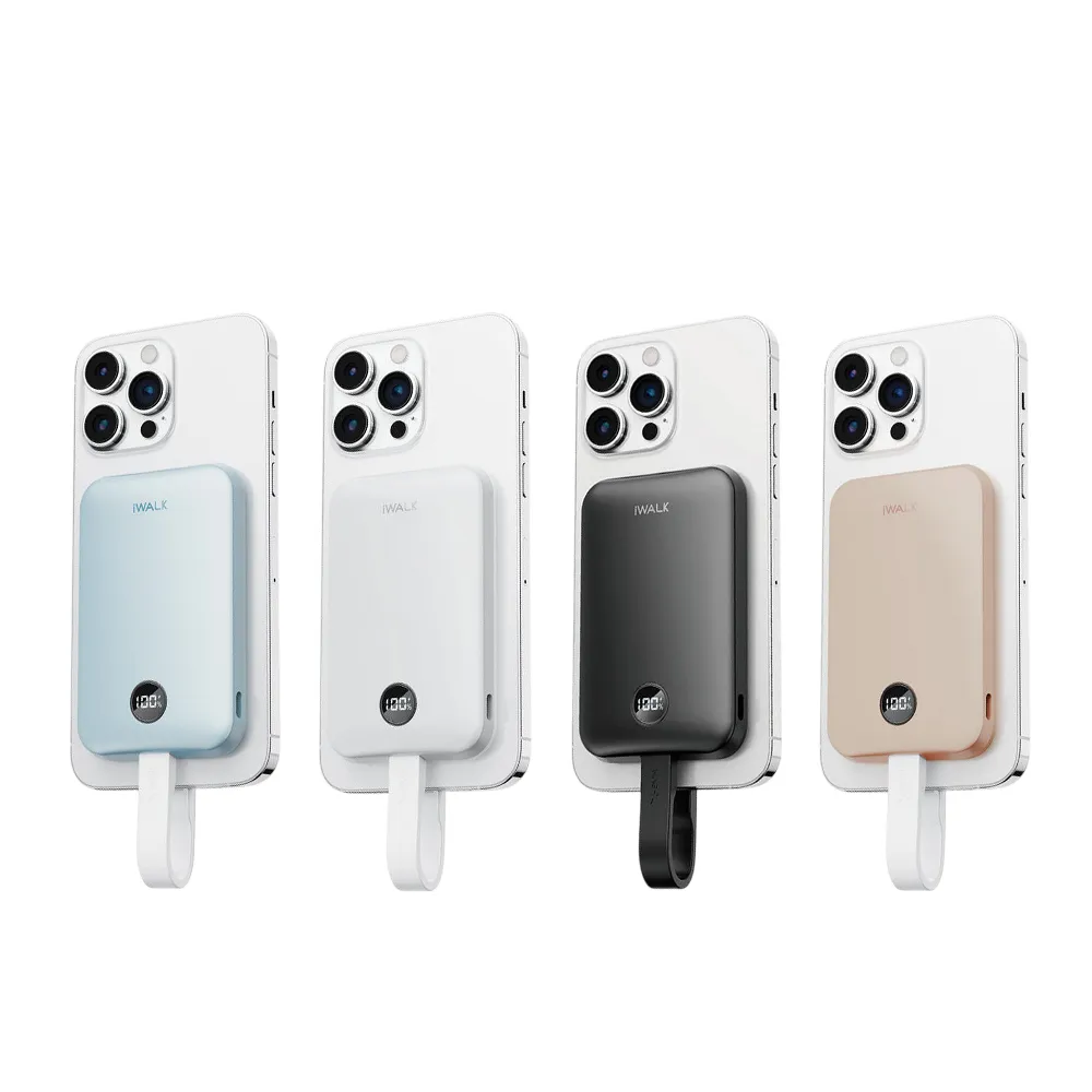 【iWALK】MAGO Qi2 10000mAh 磁吸帶線行動電源_38.5Wh(具Wh標示/MXB010)