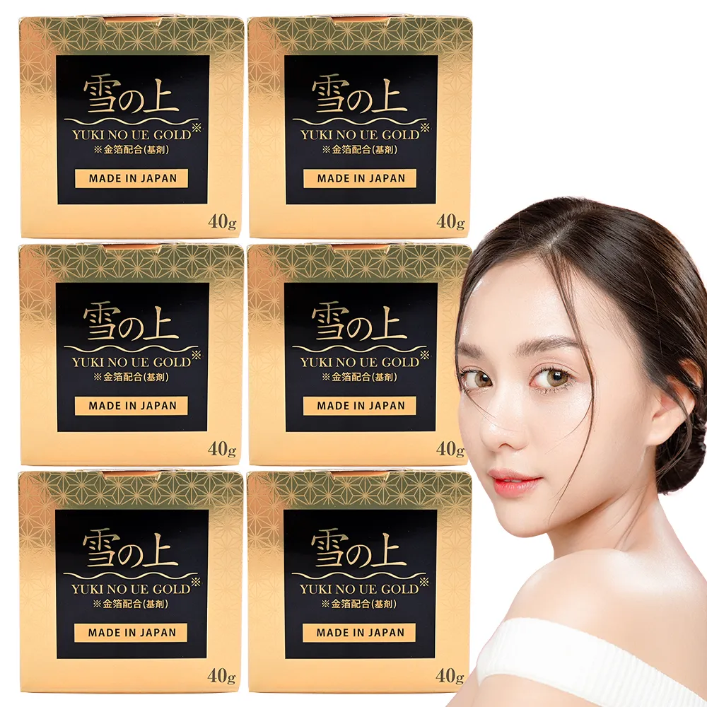 【YUKINOUE 雪之上】金燦 晚安修護水凝霜 40g X 6入瓶裝 補骨脂酚+穀胱甘肽+金箔