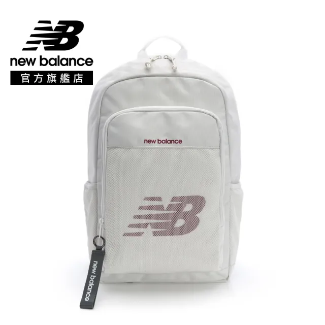 【NEW BALANCE】NB 多層收納後背包/筆電包(附吊飾)_AC0931ZCIC_中性_米白色