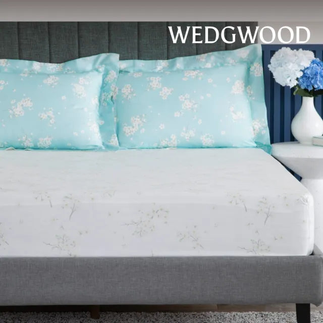【WEDGWOOD】經典印花床包枕套三件組(特大｜天絲/純棉任選)