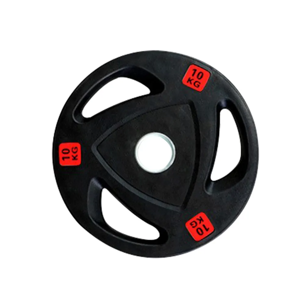 【NTONE】三孔包膠槓片10KG x2片(5cm奧桿專用 三孔設計方便拿取)