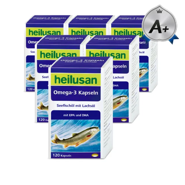 【Heilusan 好立善】純淨深海鮭魚油6入組(共720粒、TG型、小分子好吸收)