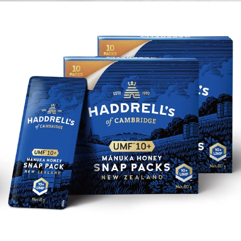 即期品【壽滿趣】Haddrells紐西蘭活性麥蘆卡蜂蜜隨身包UMF10＋80gx2盒(效期2028.03.01)