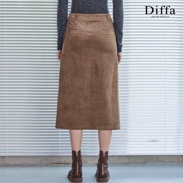 【Diffa】條絨A字長裙-女