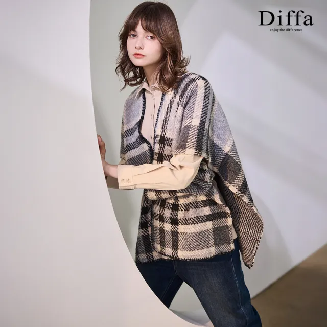 【Diffa】卡其貼袋上衣-女