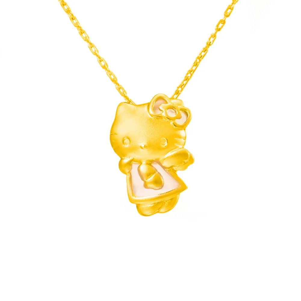 【Just Gold 鎮金店】Hello Kitty 少女情懷 黃金吊墜(不含鍊)
