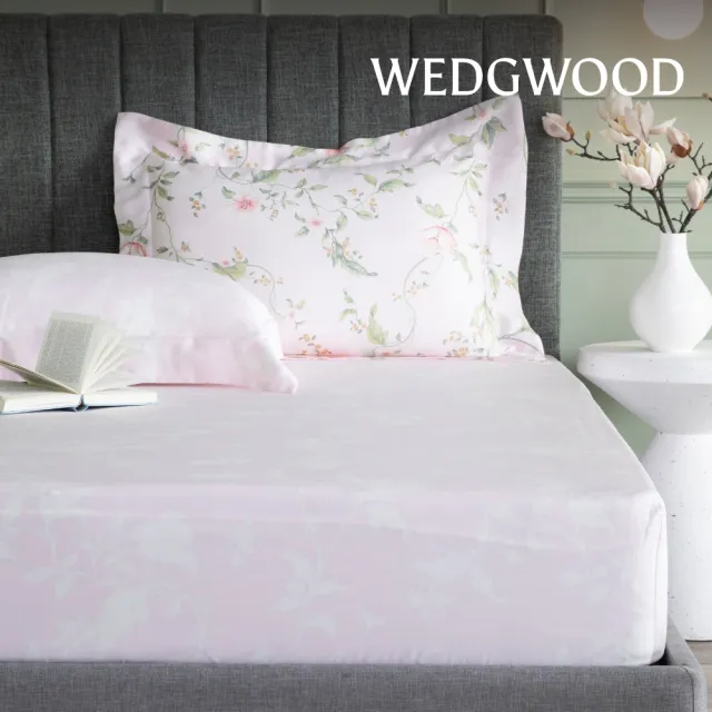 【WEDGWOOD】天絲純棉印花床包枕套 雙人三件組/單人任選｜60支300織
