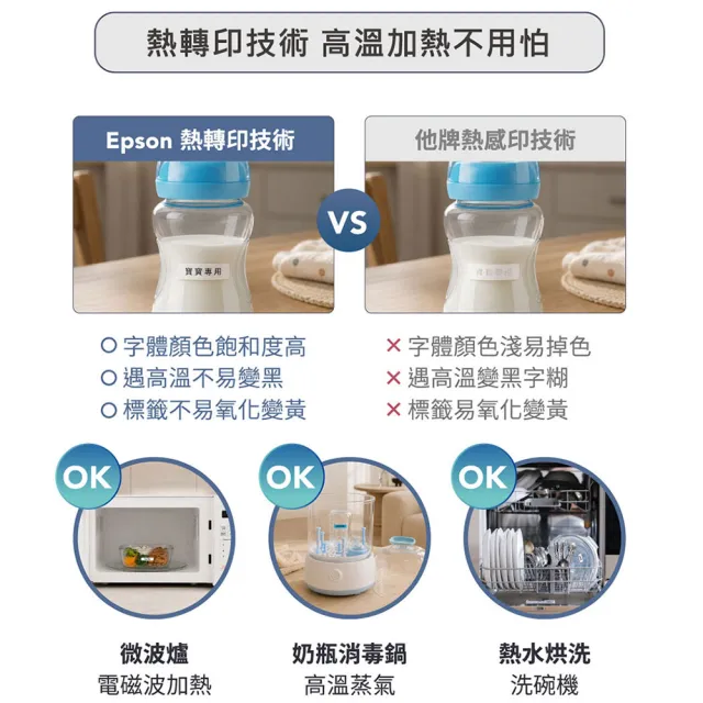 【EPSON】官方直營 搭3捲透明底標籤帶★LW-C650GR 智慧藍牙芝麻標籤機