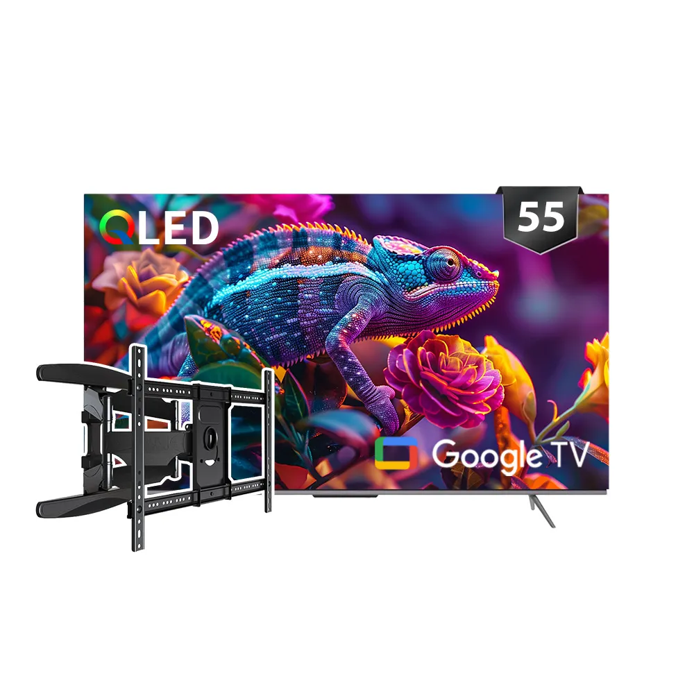 【SKYWORTH 創維】55型4K QLED Google TV聯網顯示器+手臂式壁掛(55SQG95系列)