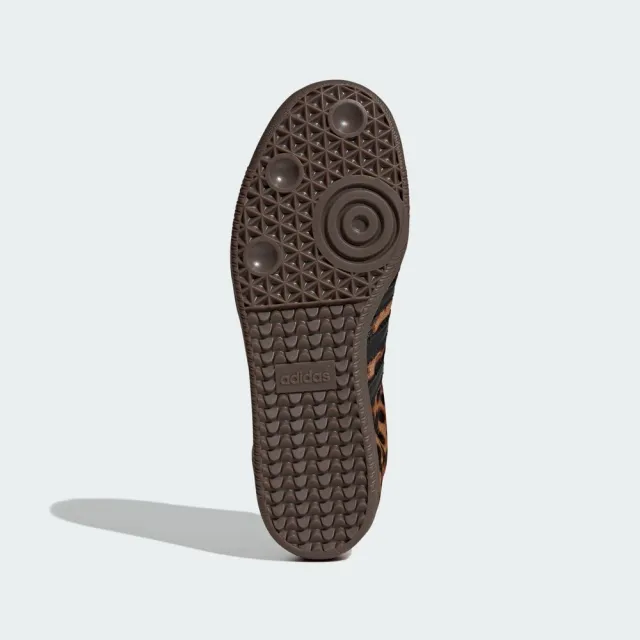【adidas 愛迪達】Samba Og W 女 運動休閒鞋 德訓鞋 豹紋 馬毛鞋面 舒適 棕 黑(JI2735)