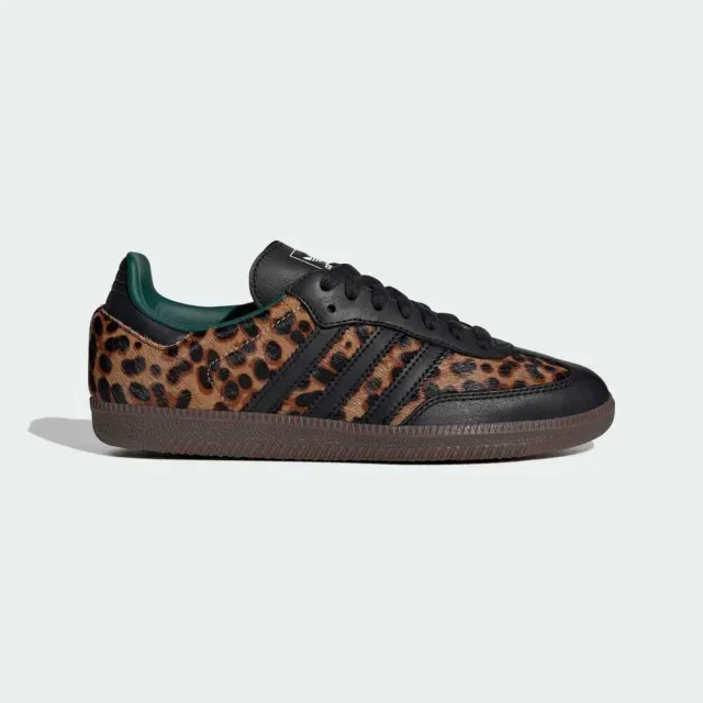 【adidas 愛迪達】Samba Og W 女 運動休閒鞋 德訓鞋 豹紋 馬毛鞋面 舒適 棕 黑(JI2735)