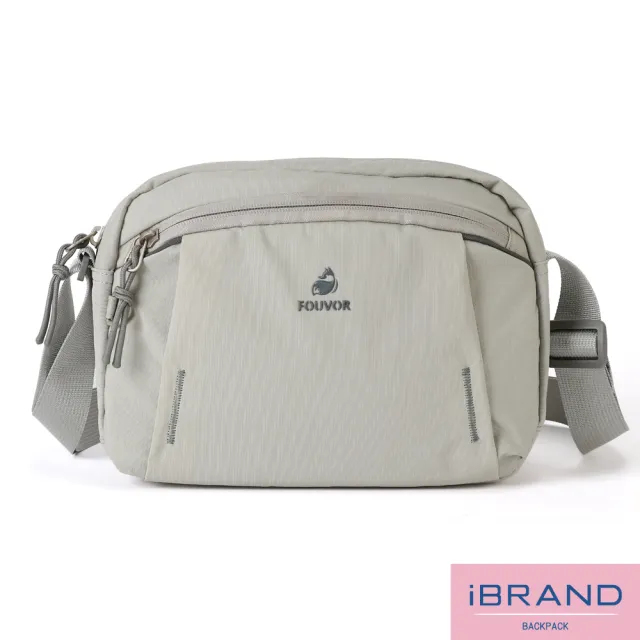 【iBrand】雙11 細格紋多口袋側背包 輕量(斜背包 防潑水 多色任選)