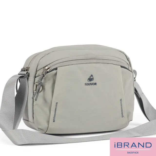 【iBrand】雙11 細格紋多口袋側背包 輕量(斜背包 防潑水 多色任選)