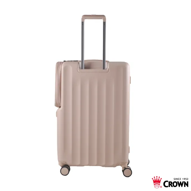 【CROWN 皇冠】WAVE 29吋 側袋磁吸行李箱 (前開式/拉桿箱/旅行箱/密碼鎖)