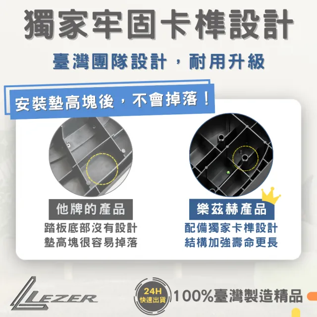 【樂茲赫LEZER】四段高度 階梯踏板 有氧踏板(綠色款 臺灣製造 SGS認證 安全耐用)