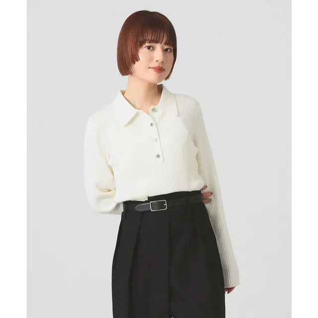 【BEAMS】官方旗艦館 Ray BEAMS / 女裝 羅紋 針織 POLO衫