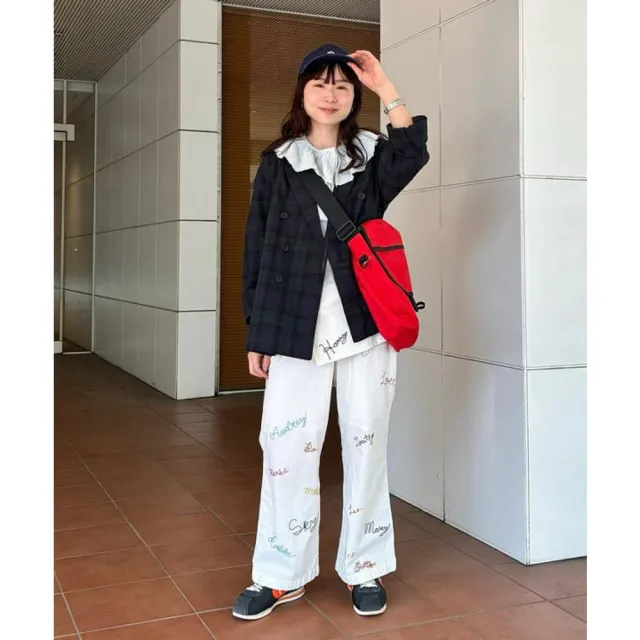 【BEAMS】官方旗艦館 BEAMS BOY / 女裝 緹花 荷葉邊 抓皺 短袖襯衫