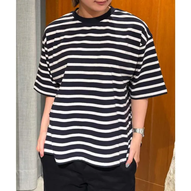 【BEAMS】官方旗艦館 BEAMS BOY / 女裝 橫條紋 BIG 短袖 T恤
